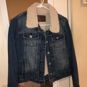 Sherpa lined denim jacket